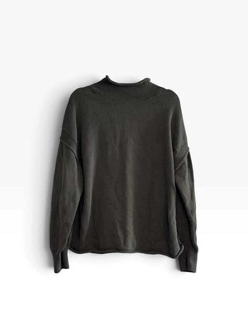 Free People We The Free Torres Roll Neck Sweater Sugar Green Medium Boho